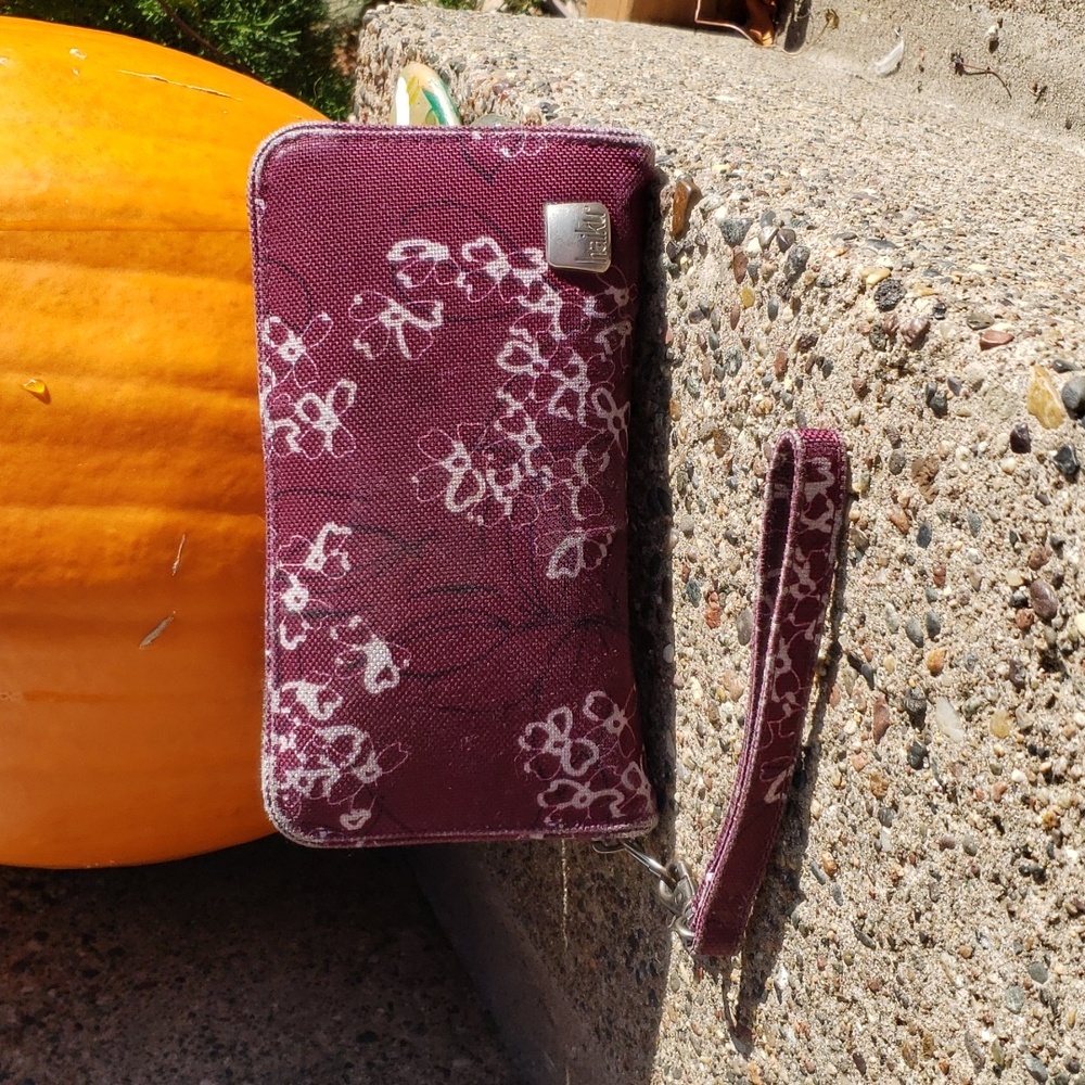 Haiku Clutch Wallet - purple floral